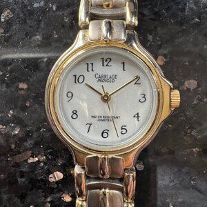 Carriage Smooth Face Indiglo Watch